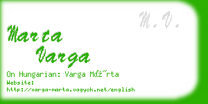 marta varga business card